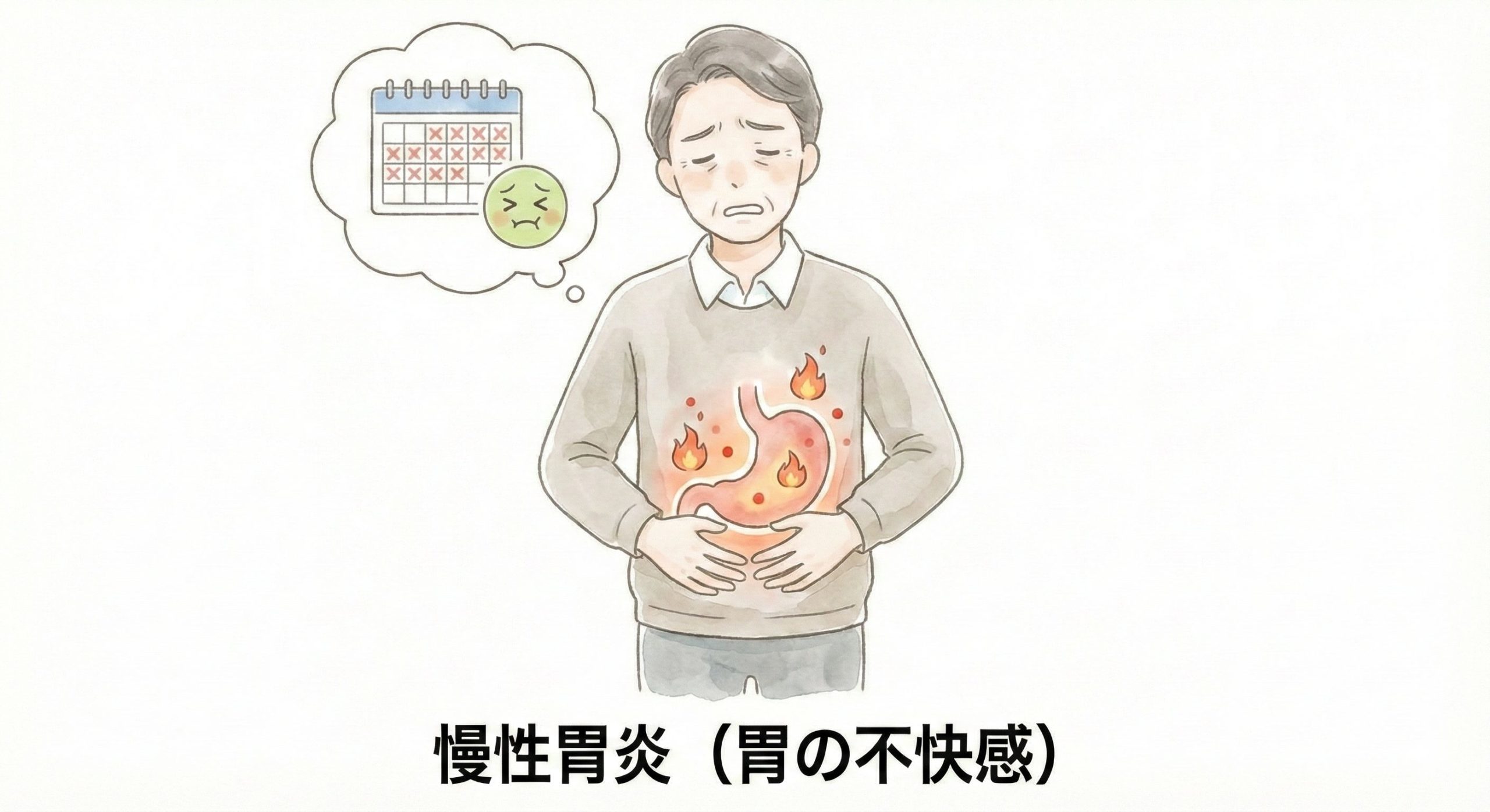 慢性胃炎のイメージ